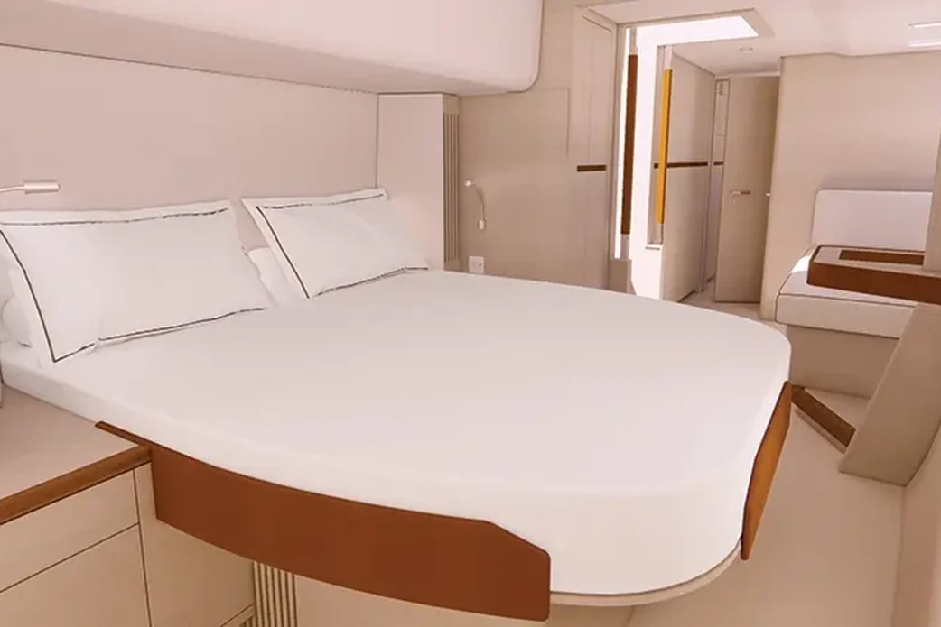 Гостевая каюта Aquila 45 Sail с двуспальной кроватью