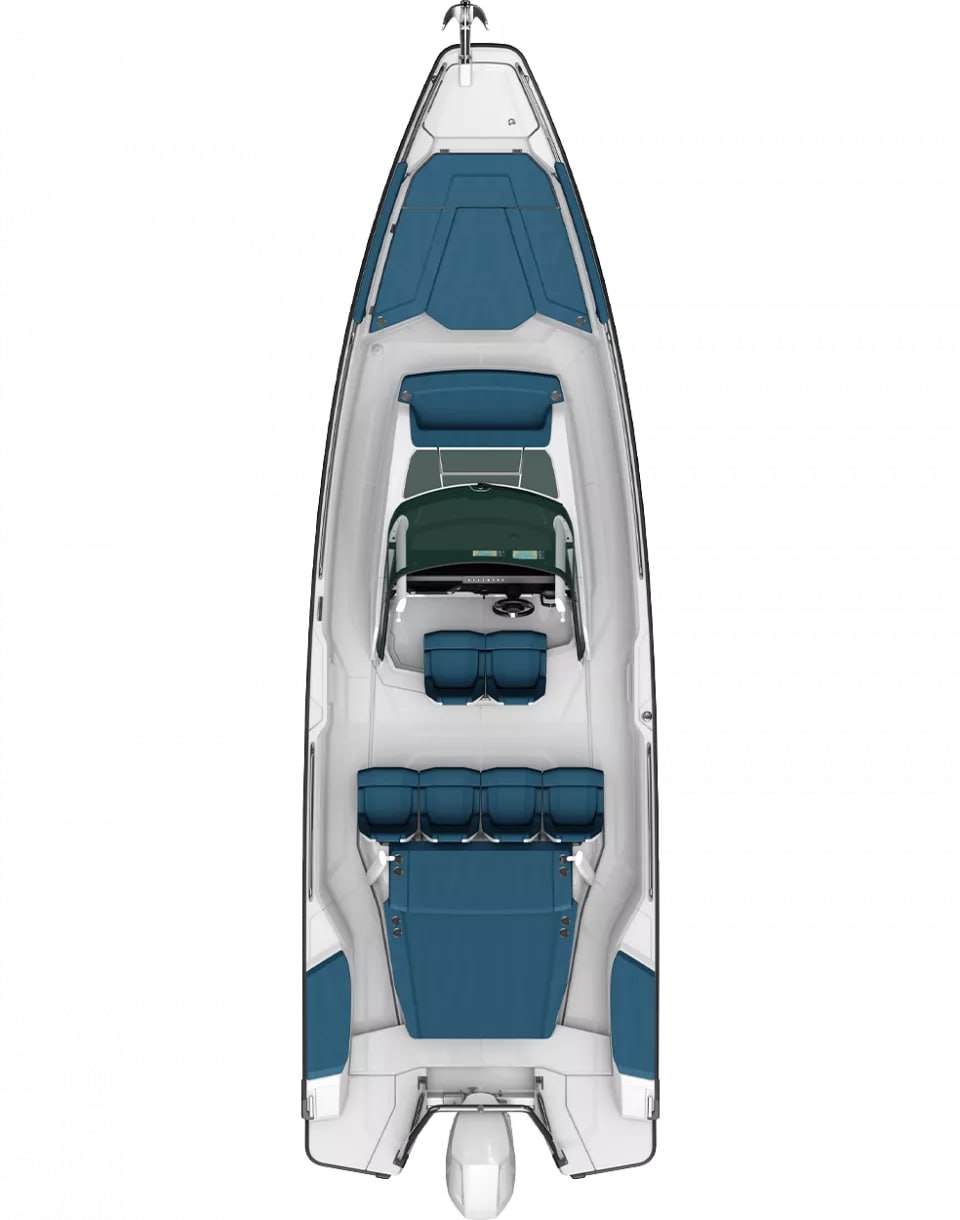 Axopar 29 Sun Top — планировка палубы