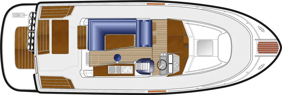 Sargo 45 — планировка 2 каюты