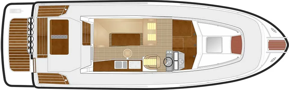 Sargo 45 — планировка 2 каюты