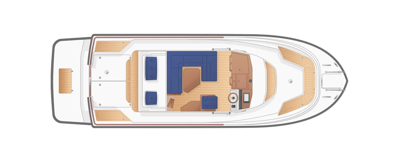 Targa 32 — главная палуба (Main Deck)