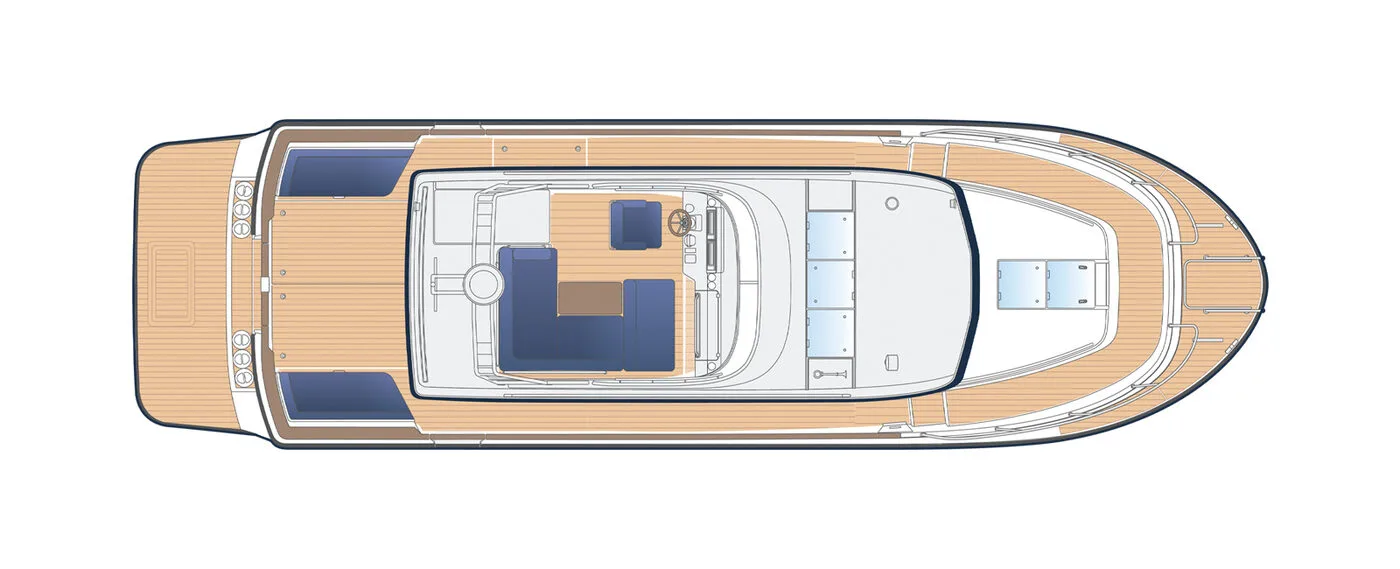 Targa 41 — флайбридж (Flybridge)