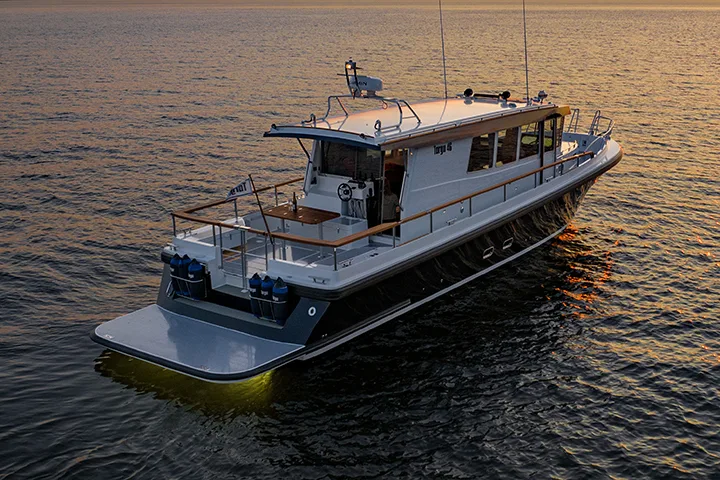 Targa 46 — прямая крыша, вид сзади